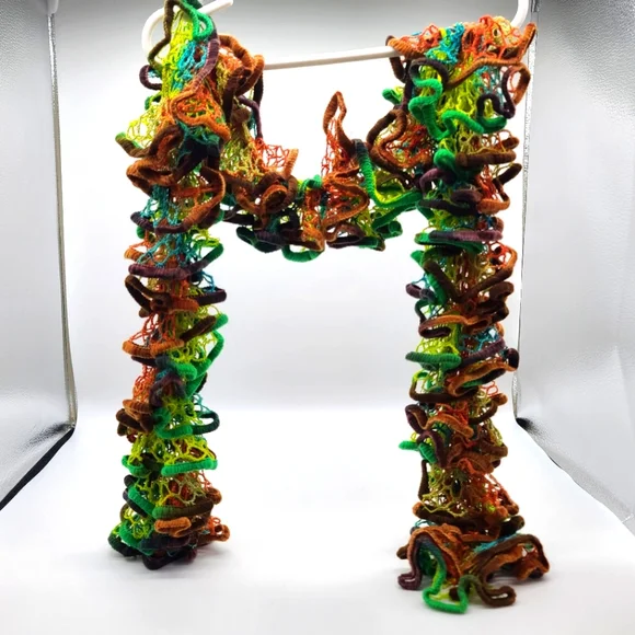 Handmade Multi-Color Ruffle Scarf - Picture 1 of 3